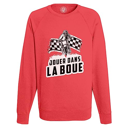 Sweat Shirt Homme Jouer dans la Boue Motocross en coton confortable