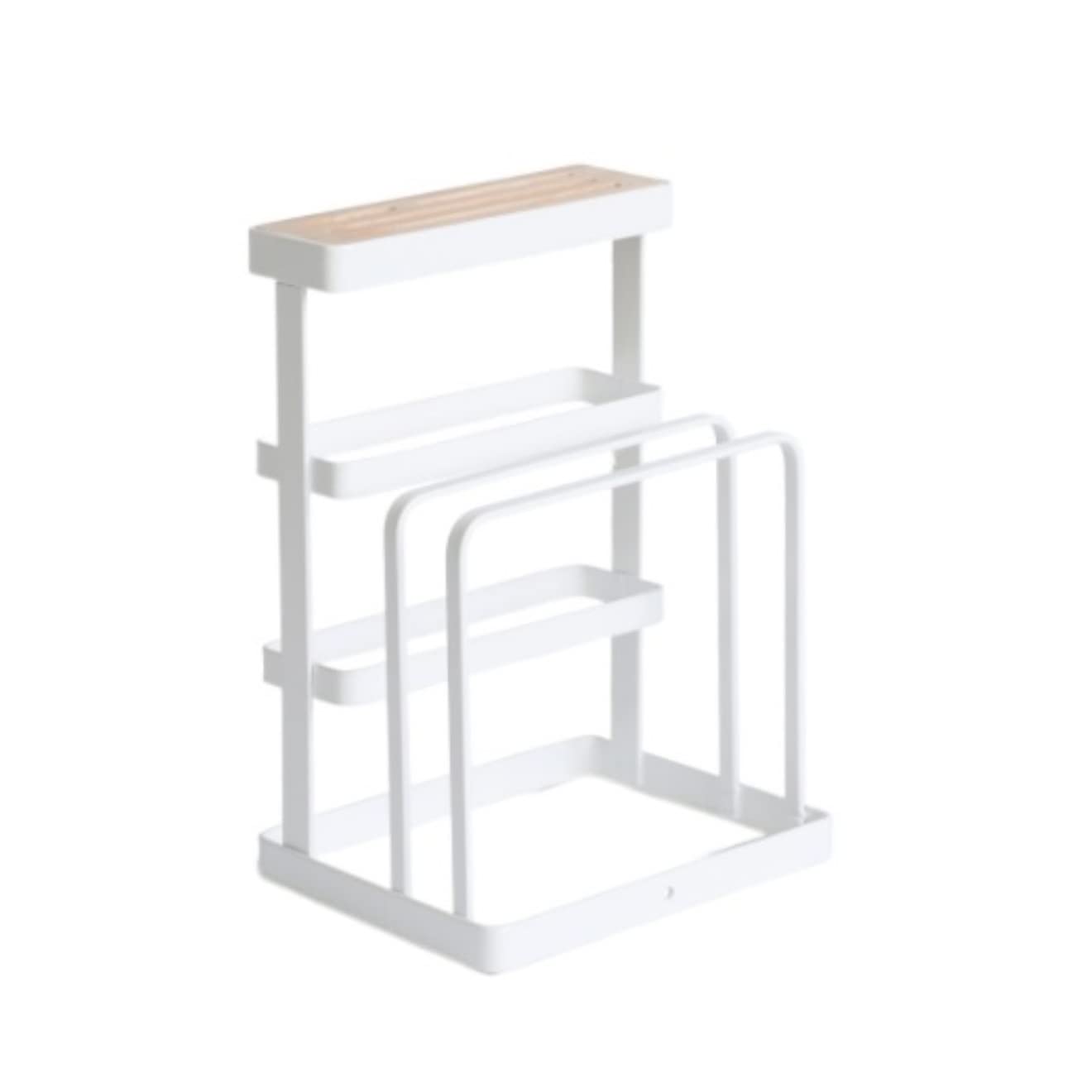 Eoweiot Knife Block Metal Knife Block Holder Knife Storage Cutting Board Stand Tool Storage Kitchen Supplies For Kitchen (White)