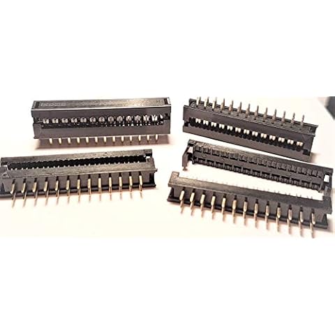 Connectors Pro 50-Pack IDC 2X13 26 Pins 2.54mm Pitch Male Transition Dual Row Plugs for Flat Ribbon Cable, 50-PK FD 26P Cover