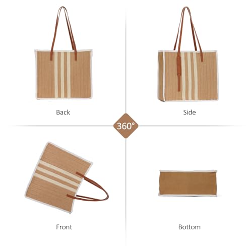 SUKUTU Large Straw Tote Bag for Women Summer Beach Weaving Chic Woven Shoulder Bag for Travel Vacation4