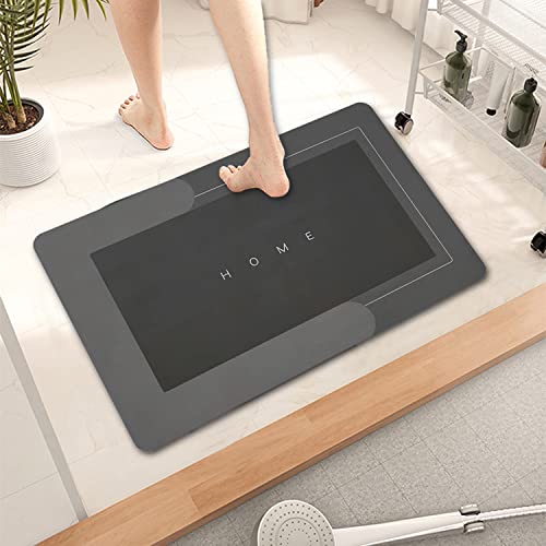 Tapis De Sol Super Absorbant,50 x 80 cm Tapis de Bain Antidérapant Absorbant,Tapis De Bain En Mousse À Mémoire,Tapis De Bain À Séchage Rapide,Tapis de Salle de Bain Doux,Tapis de Salle de Bains Cover