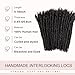 DAIXI Handmade Interlocking Locs 100% Real Human Hair Permanent Loc Extensions Textured Natural Looking Soft Dreadlocks (1B - 0.8cm, 6 Inch 30 Strands)