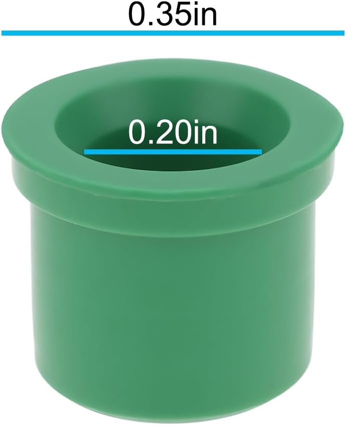 20Pcs R134A R22 Rubber Gasket 0.35x0.2 Inches for 1/4 R410A Adapter Green