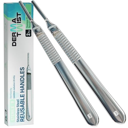 DermaTwist 14R Dermaplane Blades & #3 Scalpel Handle Professional Dermaplaning Tool for Face with Pack of 100 14R Dermaplane Blades & Stainless Steel #3 Scalpel Handle product thumbnail 10