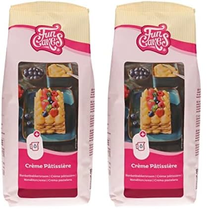 FunCakes Preparado para Crema Pastelera, Fácil de Usar, Deliciosa Crema Pastelera para Rellenar Tartas, Cupcakes y Otras Delicias, Solo Añade Agua, Halal. 1 Kg. 1000 g (Paquete de 2) FunCakes Preparado para Crema Pastelera, Fácil de Usar, Deliciosa Crema Pastelera para Rellenar Tartas, Cupcakes y Otras Delicias, Solo Añade Agua, Halal. 1 Kg. 1000 g (Paquete de 2)