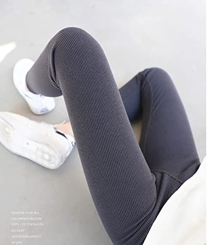 Girls Warm Fleece Lined Leggings Toddler Kids Ribbed Knit Tights Thick Thermal Elastic High Waist Pants Fall Winter Clothes3