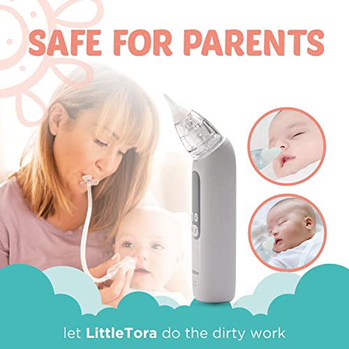 Littletora Baby Nasal Aspirator - Rechargeable Electric Nose Sucker Baby Nose Cleaner - Toddlers Booger Mucus Sucker - Baby Vac Nasal Aspirator - Infant Booger Suction Removal Device #TOP1