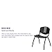 Flash Furniture HERCULES Series 880 lb. Capacity Black Plastic Stack Chair with Oval Cutout Back and Black Frame