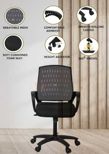 Image of NGFC Ergonomic Office, Gaming, Study, Computer, Boss,Desk Chairs for Office Work at Home |Chairs for Work from Home| Metal Base Seat Height Adjustable Chair |Comfortable & Spacious Seat Under 5000