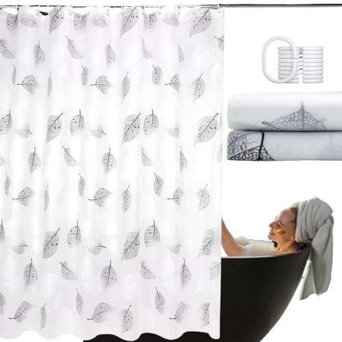 Cortina de Ducha,Cortina de Ducha Antimoho,Cortinas de Baño Poliester Lavable,Cortinas Baño Tela Impermeable,Cortina de Baño Impermeable,Cortina Ducha Bañera para Baño,Cortina Bañera con Ganchos