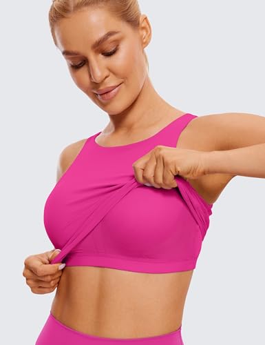 Image of CRZ YOGA Womens U Back Sports Bras | Light Support, Removable Pads, Yoga, Extremely Soft, U Back, Wide Straps, for Women