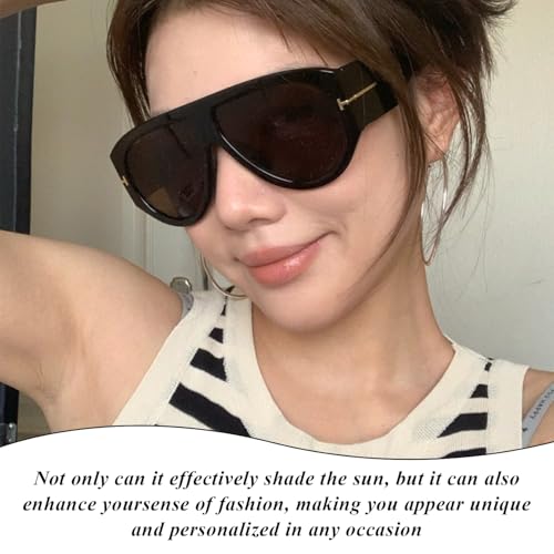 TVSVKWE 2 Pieces of Fashionable Sunglasses, Simple and Retro Sunglasses, Trendy and Personalized Glasses, Universal for Men and Women, Clothing Matching Decoration - Image 6