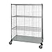 Quantum Storage Systems WRCS4-63-2460EP-LH57C Wire Enclosed Cart, 60" W x 24" D x 69" H, 1200 lbs Capacity, Carbon Steel, Chrome