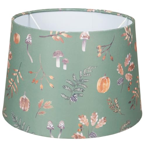 New Woodland Autumn Lampshade – Green Fabric Light Shade with Woodland-Inspired Design – 30cm Decorative Shade for Table or Ceiling Lamp N-37 - Image 3
