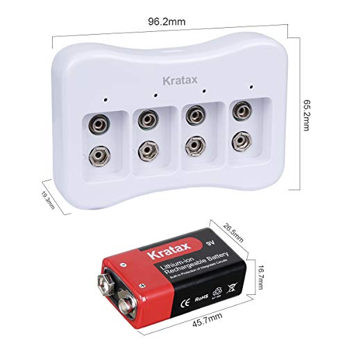 Caricabatteria Kratax 9V, 4 slot Li-ION
