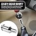 ongfuwu M12x1.25 Shift Knob Adapter, Aluminum Gear Shift Adapter Kit with 4-Sizes Hoses, Universal Gear Shift Knob Cover for Non-Threaded Manual Shifters, Car Stick Shift Knob Adapter (Silver)