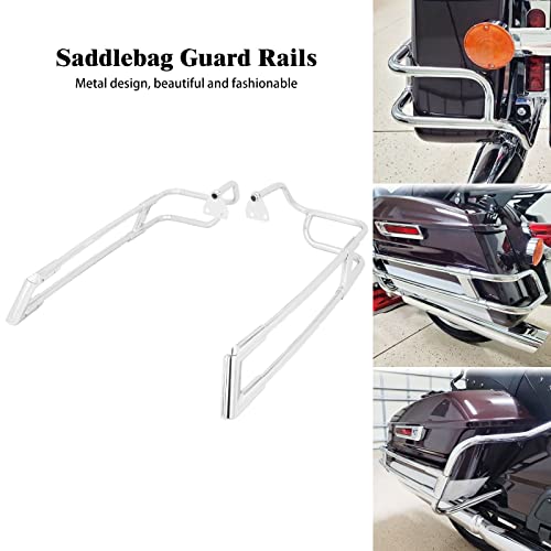 Kit Soportes Guardia Alforjas Traseras Harley Touring Cromo miniatura 2