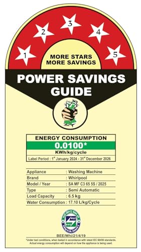 Image of Whirlpool 6.5 Kg 5 Star Magic Clean Semi-Automatic Top Loading Washing Machine (MAGIC CLEAN 6.5 GREY, 4 Year Comprehensive Warranty, 1400 RPM Motor, 5 Year Motor Warranty)