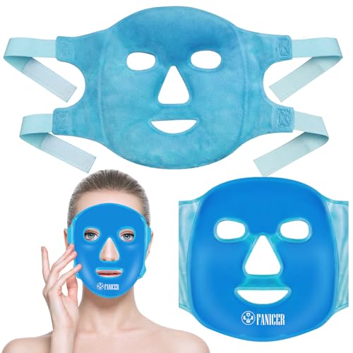 Freddo Maschera Rinfrescante per viso,Riutilizzabile,Usale Calde o Fredde,per Alleviare Lo Stress Rilassare,per le donne uomo