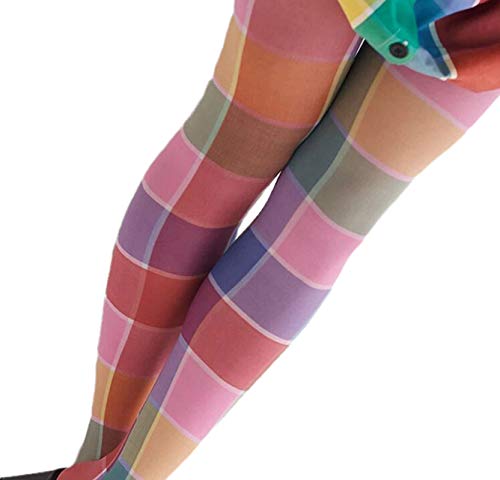 Image of Vintage 60s Printed Funky Tights for Women Y2K Tie Dye Mesh Pantyhose Skinny Body Shaping Leggings Streetwear