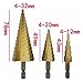 RWEABLGJXP 4-32mm HSS 4241 Steel Step Cone Titanium Coated Drill Bit Cut Tool Set Hole Cutter for Soft Metal