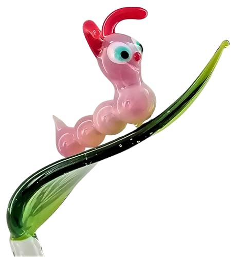 Orchideenstab, Blatt mit Raupe (rosa) (normal)