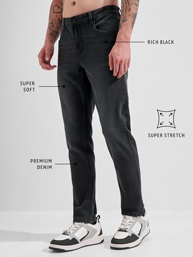 Image of Highlander Men Men's Straight Relaxed Fit Jeans | Stretchable | Everyday Comfort & Style| Jeans for Man|Premium Cotton Blend