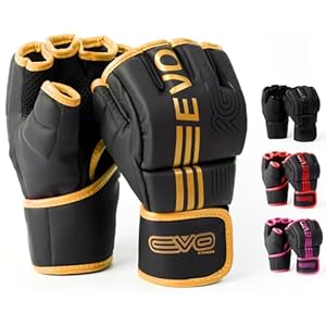 EVO Fitness Doré MMA Handschuhe Schwarz/Gold