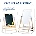 Adena Montessori Art Easel for Kids, 2 in 1 Adjustable Wooden Standing Art Easel & Toys Table Montessori Learning Furniture for 3-8 Years Old Children