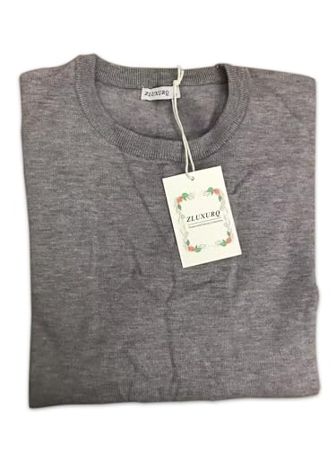 ZLUXURQ Men's Crewneck Long Sleeve Pullover Soft Striped Sweater2