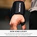 Weightlifting Wrist Wraps | Heavy Duty Gym Straps With Thumb Loops for Powerlifting Competition, Strength Training, Bodybuilding Wrist Brace for Wrist Support and Protection, Men and Women (Black)