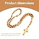 EIR Rosenkranz Kette,Katholischer Rosenkranz,Handgefertigt,Rosenkranz Holz,Gebetskette Christlich,Holzkreuz,Rosenkranz aus Holz für Männer und Frauen