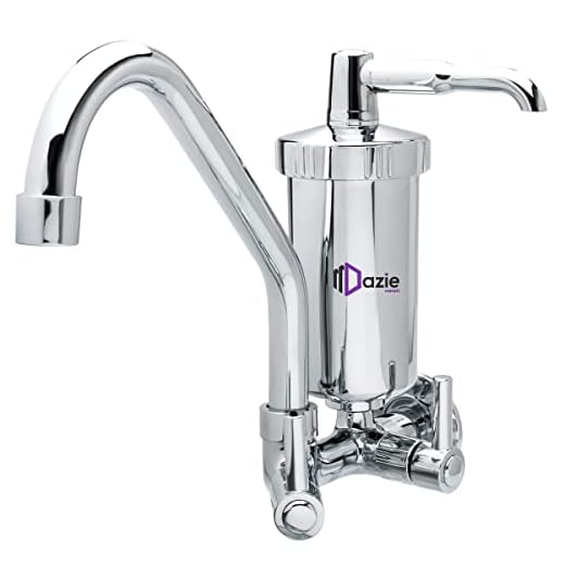 Torneira Com Filtro Bica Movel Parede Slim 1/4 De Volta Abs