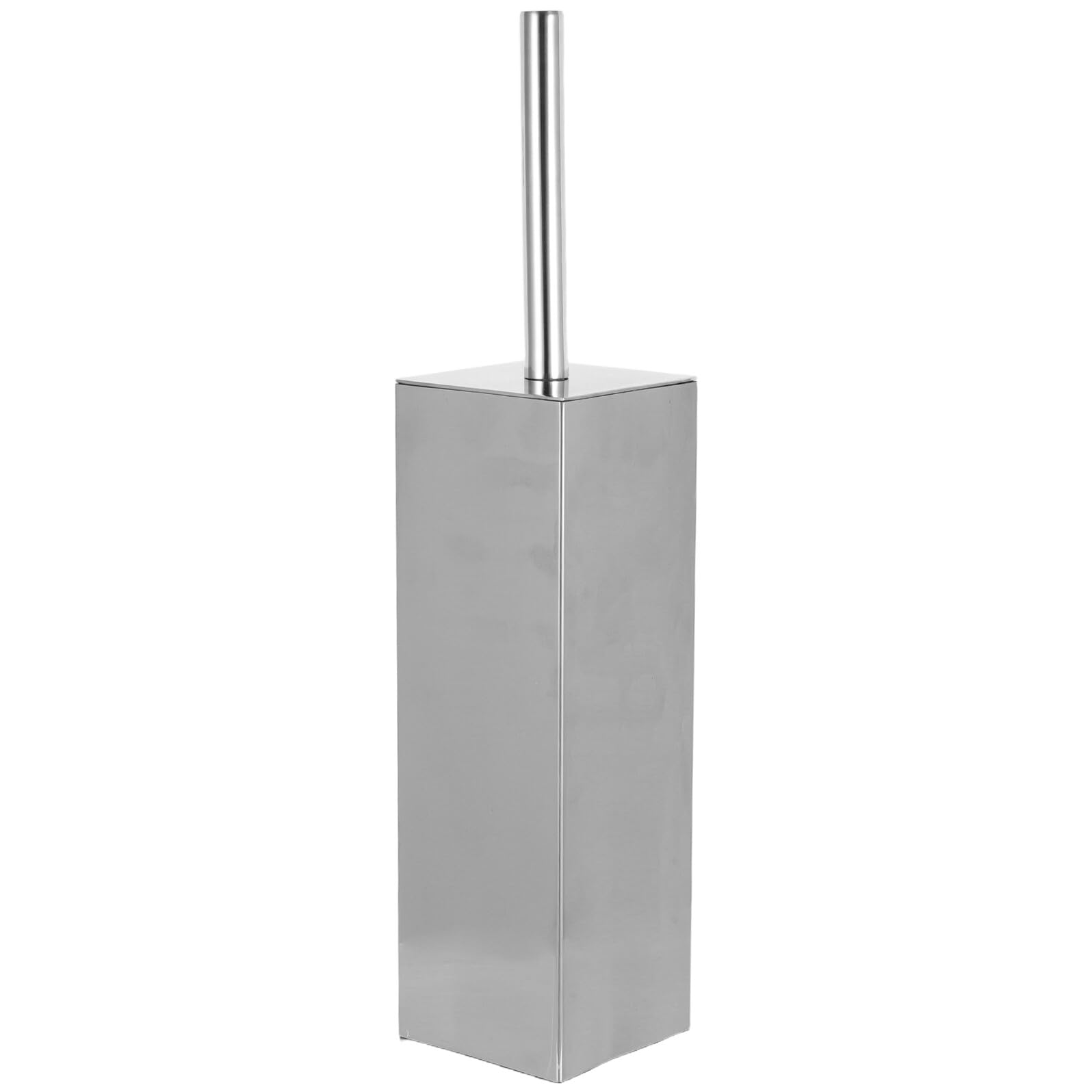 Brosse WC en acier inoxydable, balai de toilette anti-odeurs avec support carré 80x387