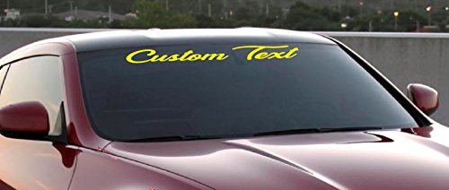 40" X 4" Custom Text Choice Of Colors Windshield Vertical Decal Tunning Jdm Kdm Style Euro Windshield Carv Tuning Racing Sticker Vinyl Custom Tex #TOP2