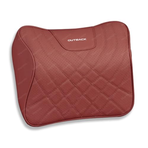 スバル レガシィアウトバック 車用ネックピロー腰クッション レガシィアウトバック bt 6代目 BT5 BT9 車用ネックピロー&腰クッションセット レザー×低反発メモリーフォーム 通気性 人間工学デザイン 頚椎・腰椎サポート カバー取り外し洗濯可 取付簡