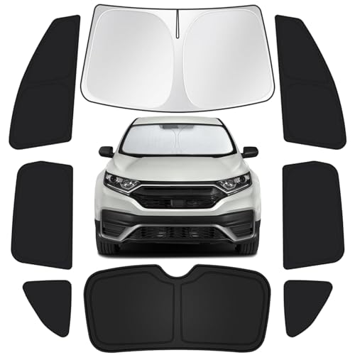 Image of for Honda CRV 2017-2022 Car Window Shades, 8pcs Privacy Sun Shade Set for Front Windshield Side and Rear Windows, Full Window Covers Keeps Vehicle Cool for Camping Napping