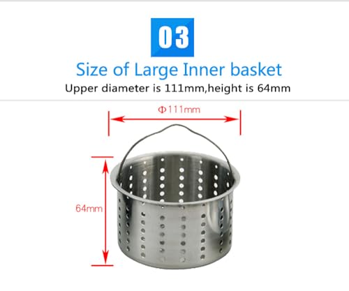 Colador para desagüe de cocina en acero inoxidable 5.5 pulgadas miniatura 4