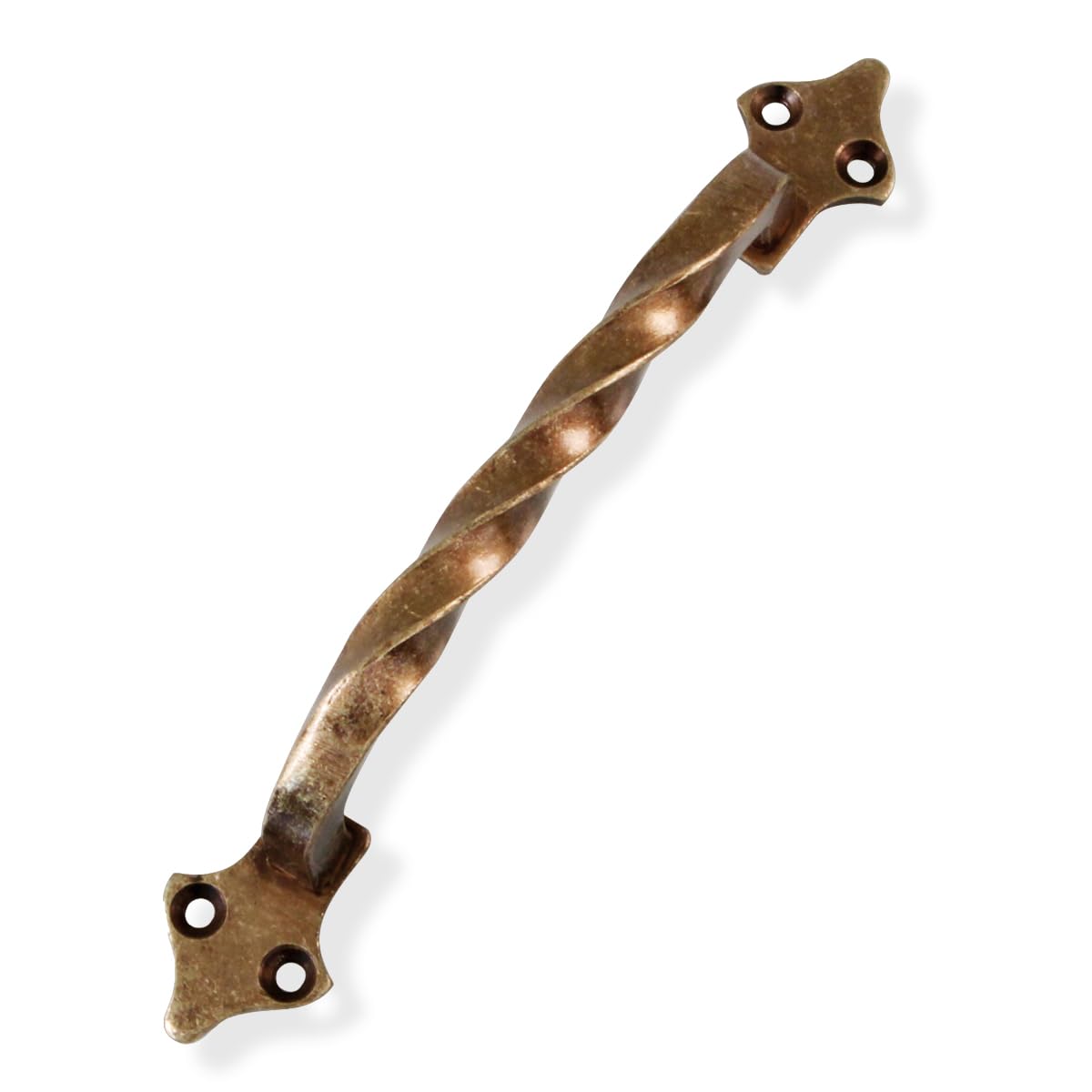 Amig - Maniglie per Mobili - Modello 1002 - Acciaio - Ferramenta Rustica - 182 mm - Senza Piastra - Viti incluse - Finitura: Cuoio