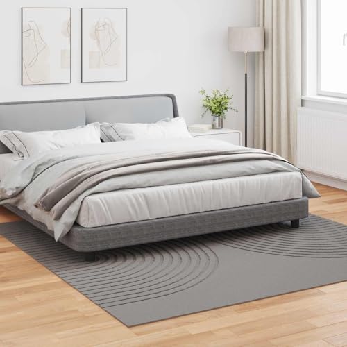 Tapis de salon carré 240x240 cm gris Galati doux