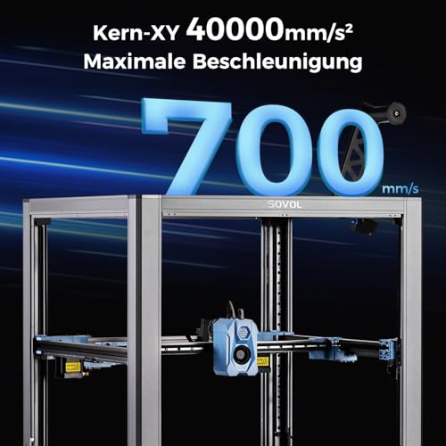 Sovol SV08 Core-XY 3D Printer with Camera, 700 mm/s High Speed Printing, Open Source, 4 Independent Z Motors, Remote Control, Print Size 350 x 350 x 345 mm