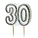 Shatchi 30TH Birthday Black Candle Party Cake Decorations