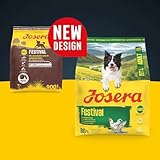 JOSERA Adult Festival Lachs & Huhn (1 x 900 g) | Premium Trockenfutter für ausgewachsene wählerische aktive Hunde | energiereich | in leckerem Soßenmantel auch zum Einweichen | glutenfrei | 1er Pack