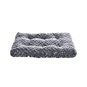   Amazon-Basics-Machine-Washable-Plush-Pet-Bed-and-Dog-Crate-Pad-X-Small-23-x-18-x-25-Inches-Gray