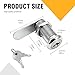 2Pack Cabinet Lock with Keys 1-3/8 Inch Cam Lock Keyed Alike File Cabinet Locks for Cabinets Drawers Tool Box Mail Box RV Storage Locks Replacement, Zinc Alloy