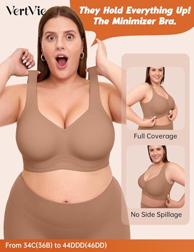 Image of Vertvie Jelly Bras for Women No Underwire Minimizer Support