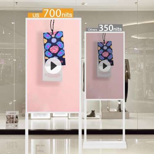 Image of 43 inch Digital Signage Kiosk Double-Sided Display | 700-Nit FHD Commercial Display, Android 11, Free Lifetime CMS, Independent Dual Screens, Remote Management