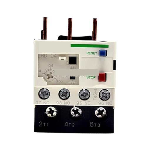 Relais thermique LRD04C LR-D04C protection moteur triphasé ajustable 0,4-0,63A pour disjoncteur