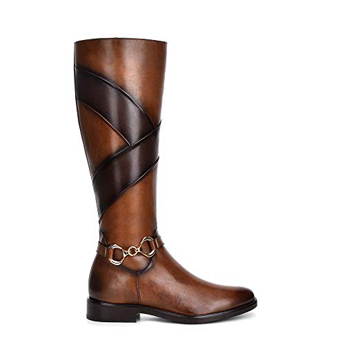 FRANCO CUADRA Women's Riding Boot in Genuine Leather Brown, 83TTSTS2