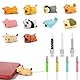 Kabelschutz Tiere,Ladekabel Schutz,Kabelbruch Schutz 17PC Silikon Cable Protector Kabel Knickschutz Verhindert Bruch Kabel Geeignet für die meisten Handy Datenleitungen